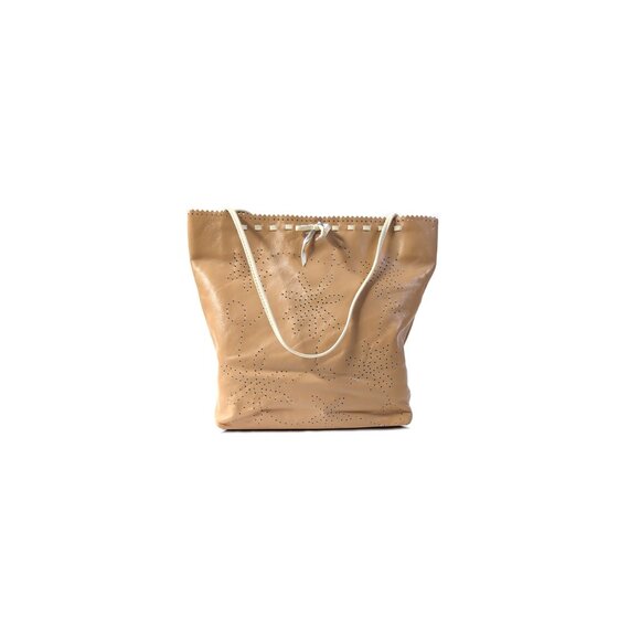Anthropologie Caterina Lucchi Small Camel Tan Leather Tote